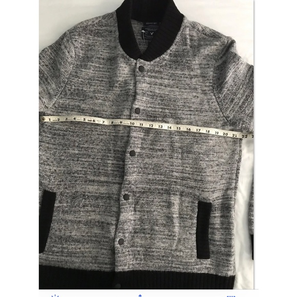 American Eagle Mens Knit Jacket Baseball Jacket - Picture 7 of 10